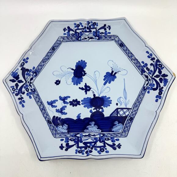 Vintage 70's TIFFANY & CO Ginori 1735 Blue Oriente Italiano Albus Serving Dish - Picture 1 of 5